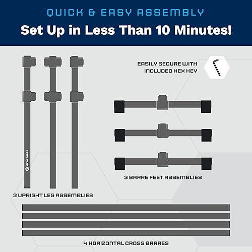 Miniatura 5 de VITA Barre - Barra de ballet doble portátil independiente, extrema, madera, altura fija, fabricada en Estados Unidos, equipo de ejercicio en casa o