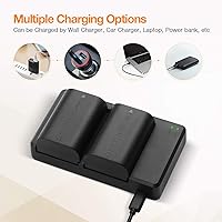Vista 4 de LP-E6 LP E6N Replacement Camera Batteries and Rapid Dual Charger Set for 5D Mark II, III, IV, 5DS, 5DS R, 6D, 60D,6D Mark II, 7D, 7D Mark II,70D