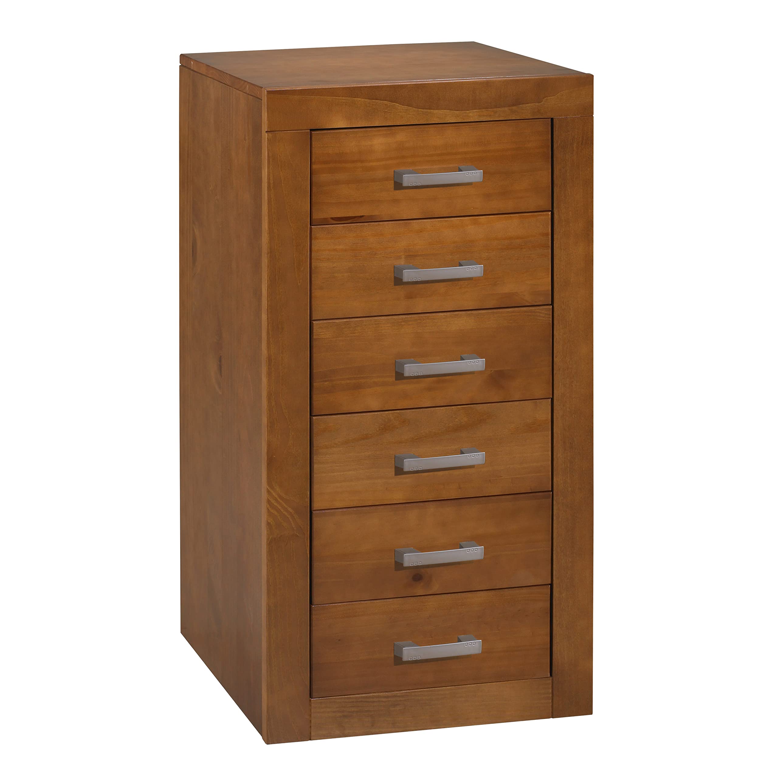 Moblit Cajonera Sinfonier de 6 Cajones Madera de Pino Cerezo Salon y Dormitorio Robusta y Resistente 105x50x40 cm