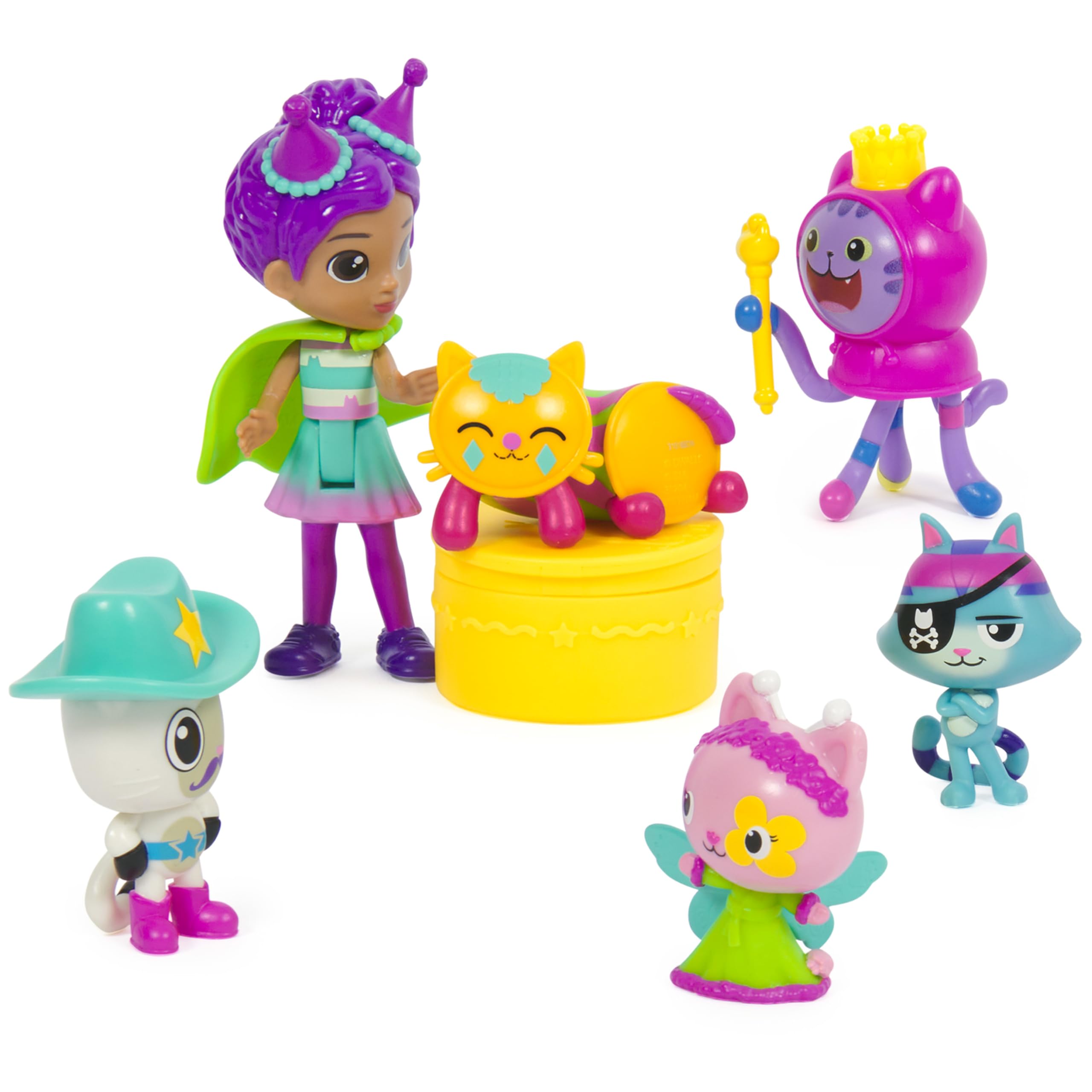 Gabby's Dollhouse, Celebration Themed Figures with Gabby Girl, 5 Cat Toy Figures, Surprise Toys & Accessories, Kids Toys for Girls & Boys 3+