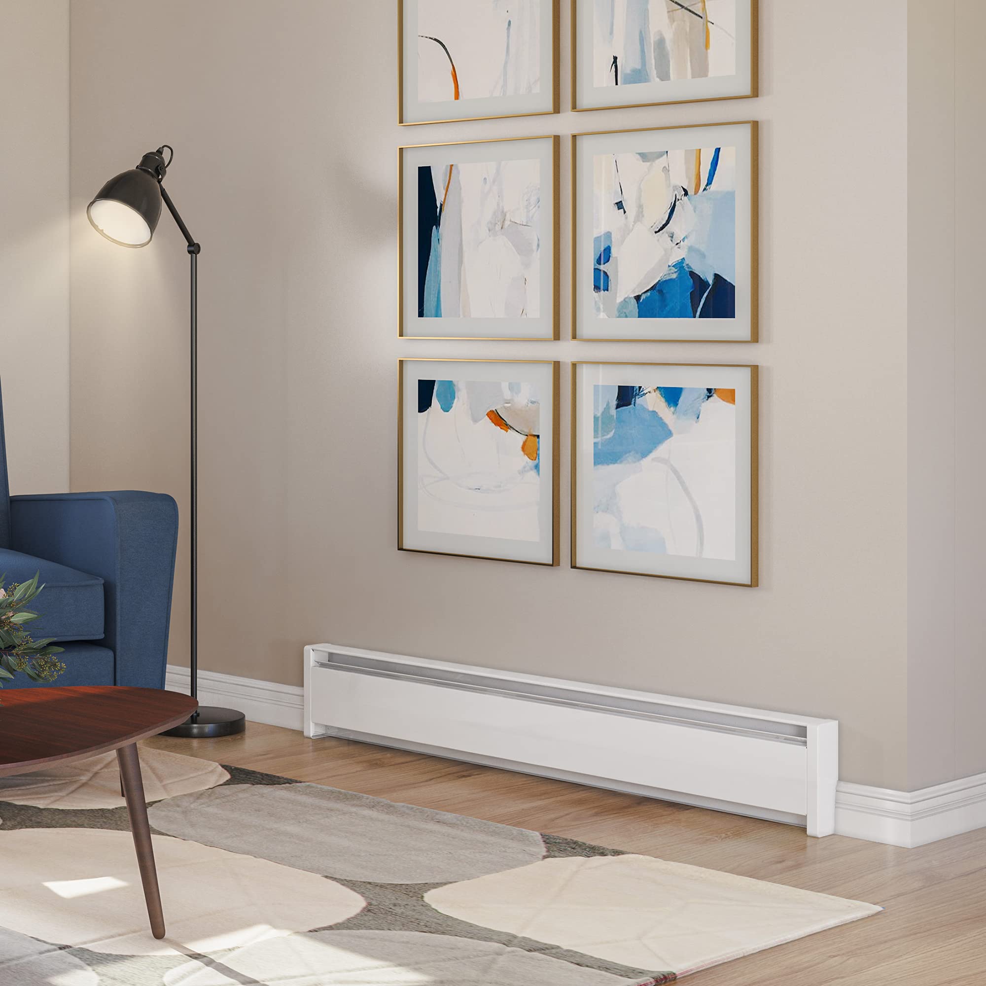 Cadet SoftHeat 47 Electric Hydronic Baseboard Heater (Model: EBHN750W,  Part: 13458), 2560/1925 BTU, 240/208 Volt, 750/563 Watt, White - Amazon.com