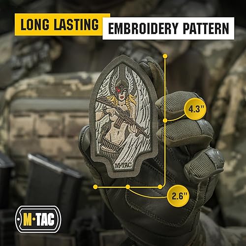 Miniatura 4 de M-Tac Morale Patch Valkyrie - Parche militar táctico con cierre de gancho en la parte trasera - Parches para chaleco, mochilas, sombreros (bordado