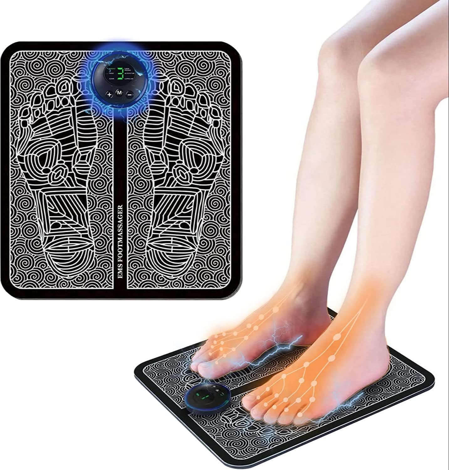 JOICE IMPEX Foot Massagerm,Foot Massager Pain Relief Wireless Electric EMS Massager,Rechargeable Portable Folding Automatic with 8 Mode19 Intensity for Legs,Body,Hand Therapy (blue) (B0CPFHRBD7) Amazon Price History, Amazon Price Tracker