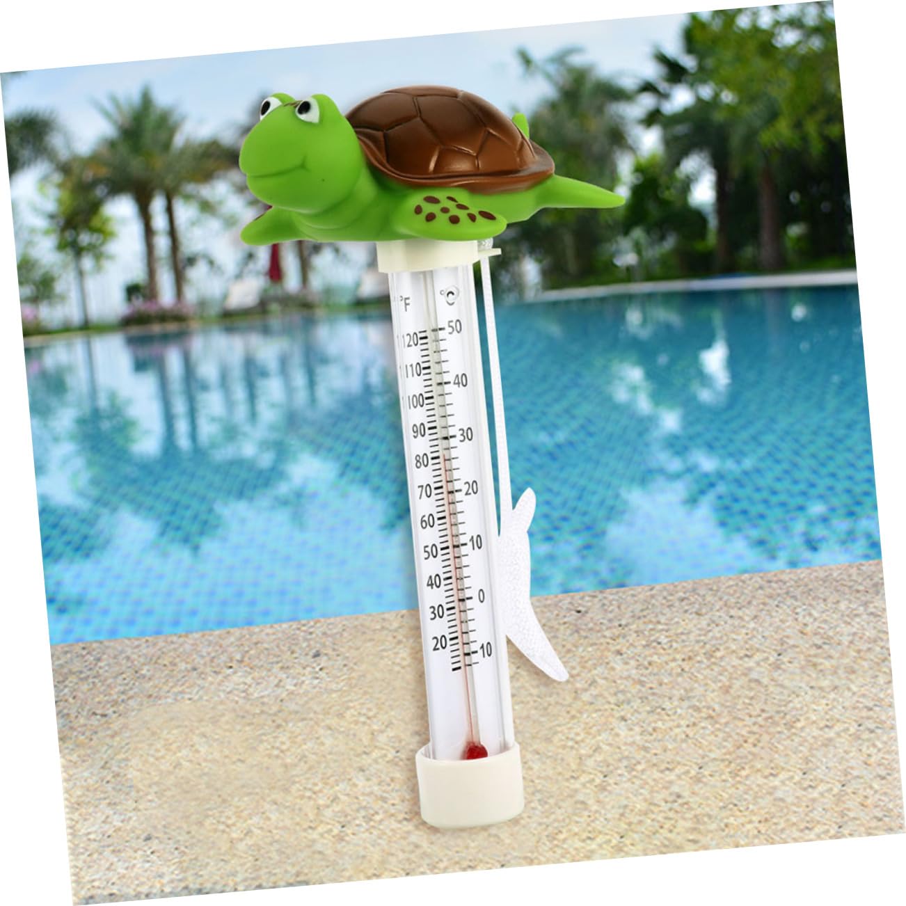UPKOCH 3 Pièces Thermomètre Flottant pour Spa Mesure de Température de Eau Facile à Lire à Utiliser pour Étang Aquarium Accessoire Pratique Corde de Fixation