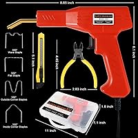 Vista 7 de ATOLS Soldador de plástico, 1000 grapas, Kit de soldadura de plástico, Kit de grapadora en caliente, Kit de pistola de soldadura de plástico, Kit
