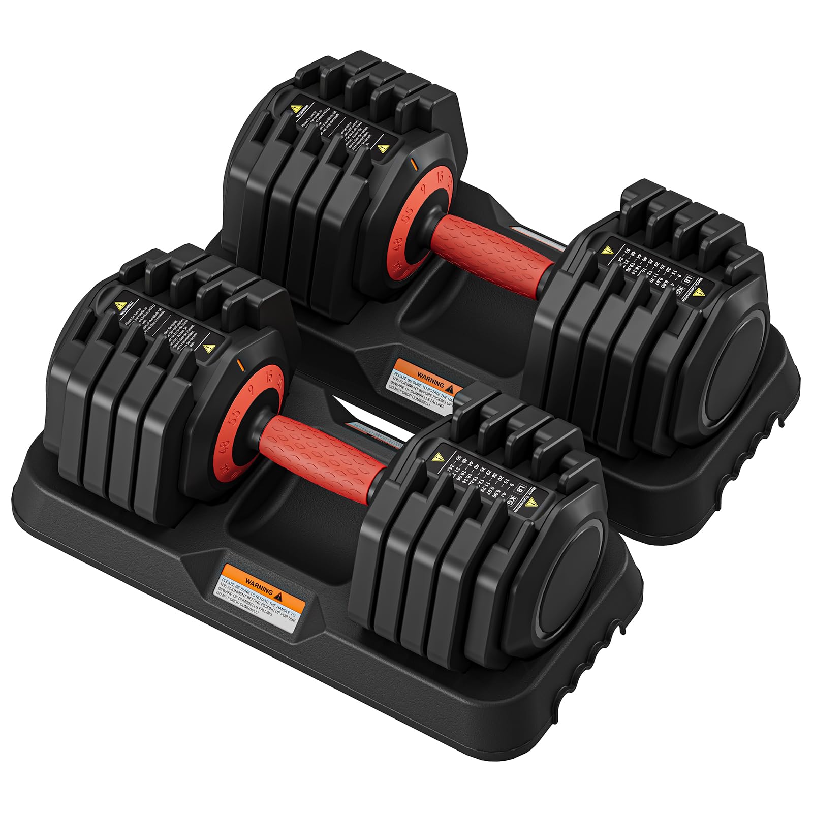 Dripex Hanteln Set, 11kg/24,5kg/41kg Verstellbar Kurzhanteln aus Stahl mit Anti-Rutsch Griff 2-41kg mit 10 Gewichtsstufen, Einstellbaren Hantelscheiben und Ablageschale, Schnellen Wechsel für Zuhause