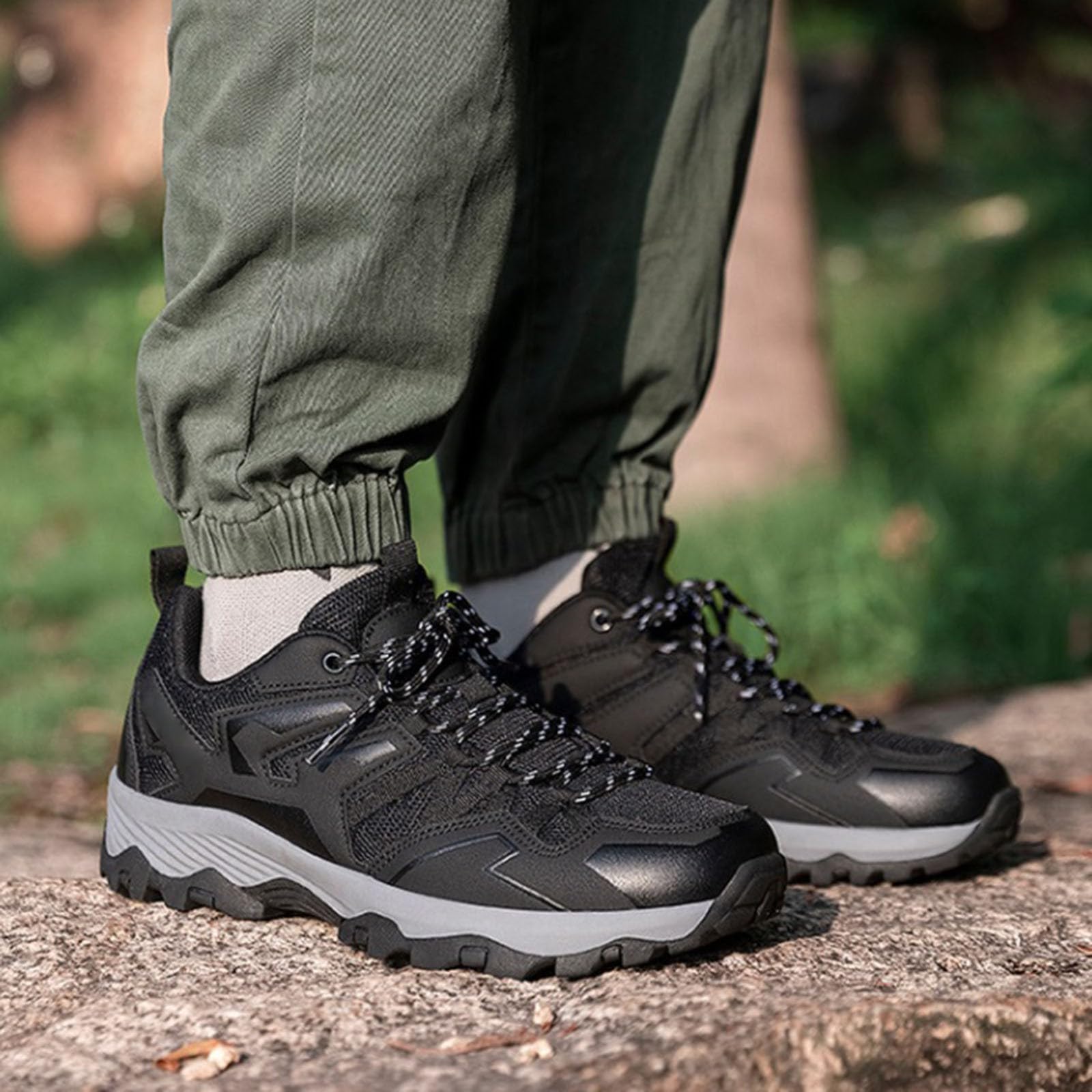 Generisch Wanderschuhe Herren Leicht Luftig Outdoorschuhe Mesh Atmungsaktiv