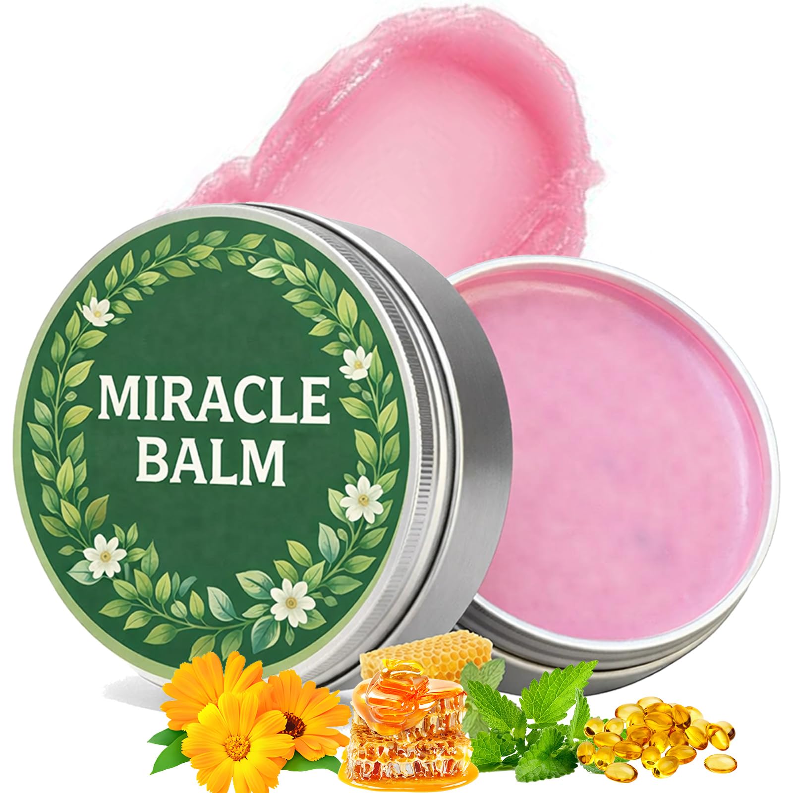 Miracle Herbal Balm - Fast-Absorbing Moisturizer for Legs, Feet & Joints, Lightweight Non-Sticky Cream with Natural Herbal Ingredients, Comforting Body Care (30g)