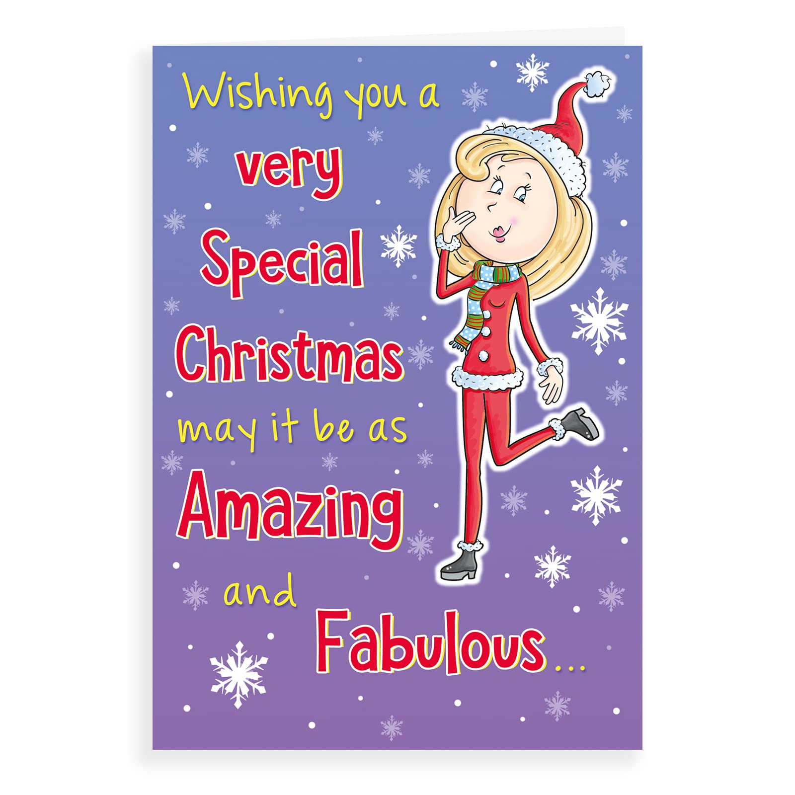 Humour Christmas Card - Wishing You Special Christmas Amazing & Fabulous As You