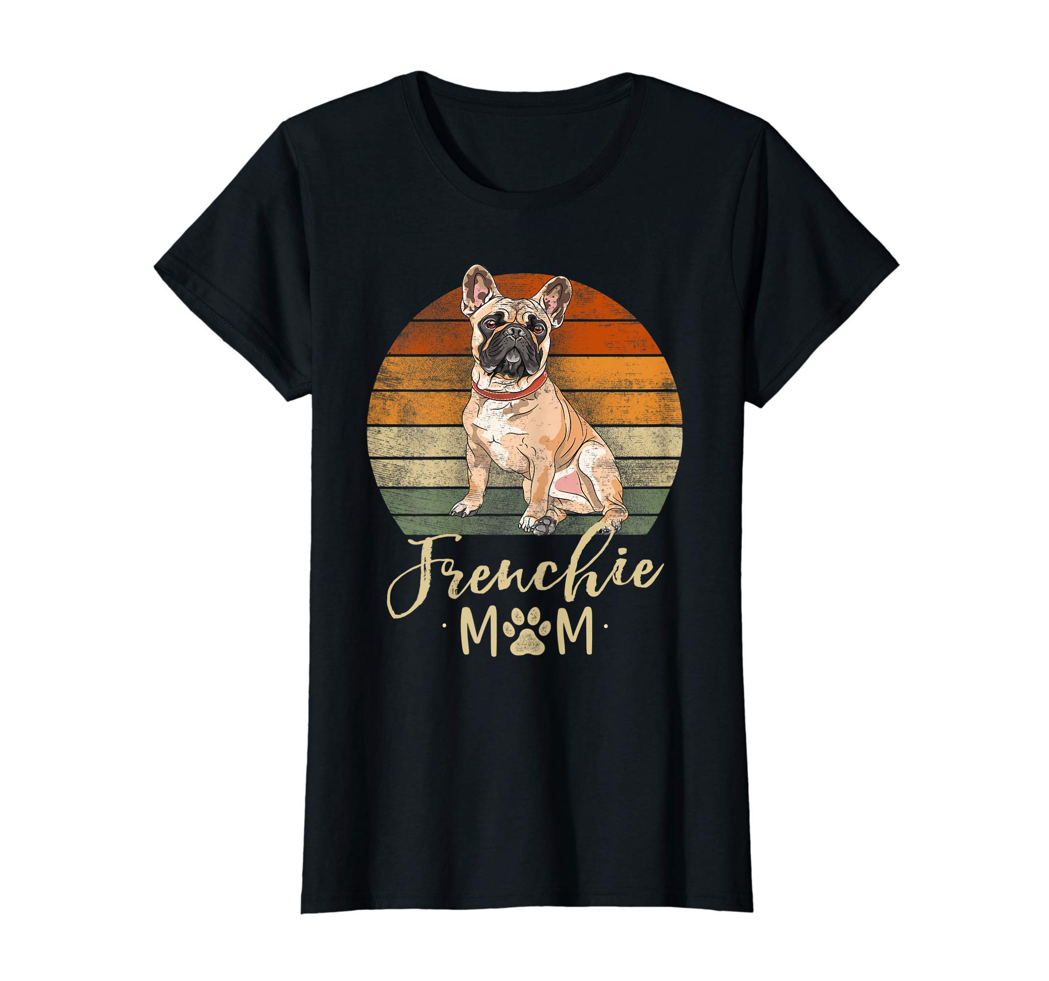 Womens Frenchie Mom Retro French Bulldog Lover Gifts Dog Mama T-Shirt