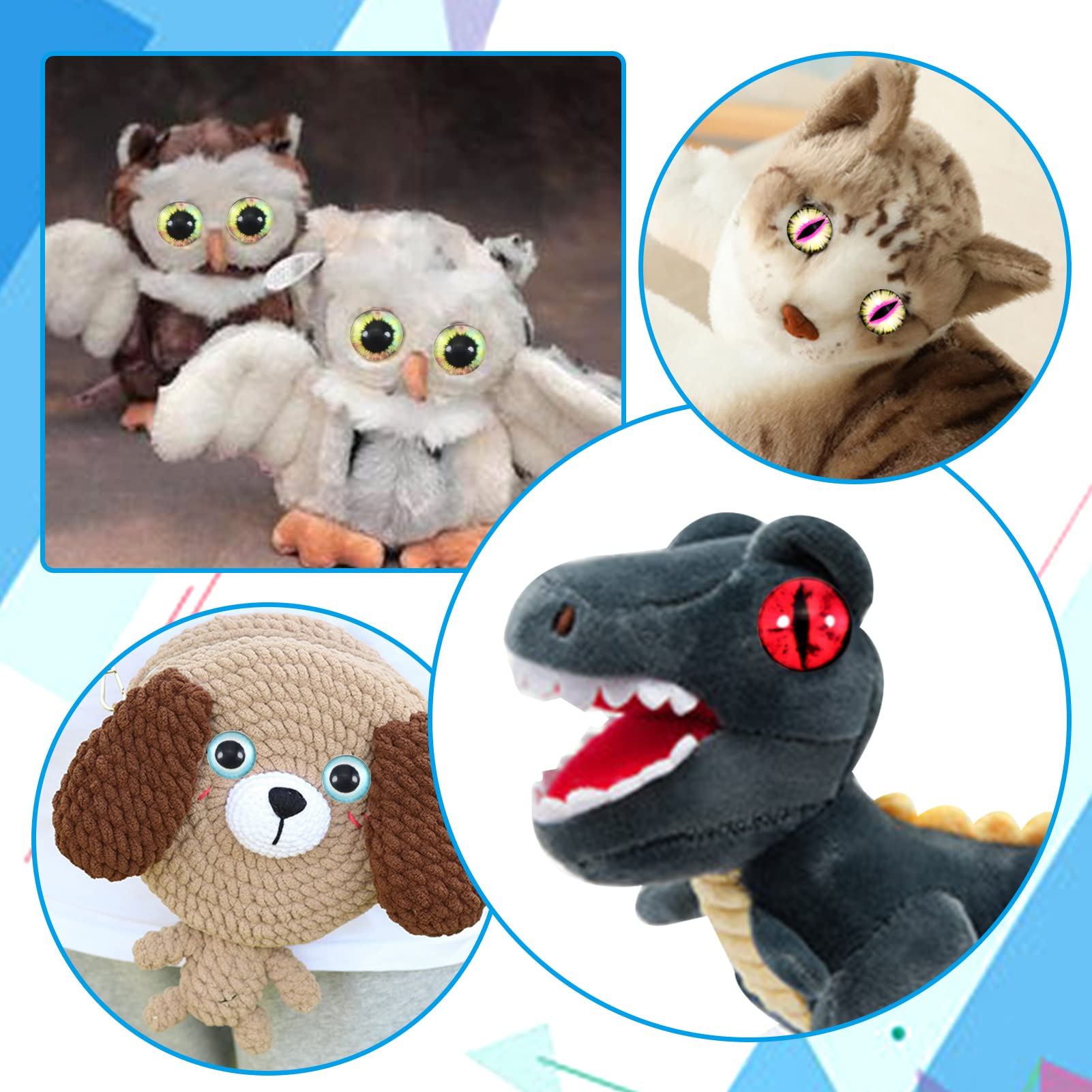 TOAOB 60pcs Yeux De Sécurité Amigurumi 12mm En Verre