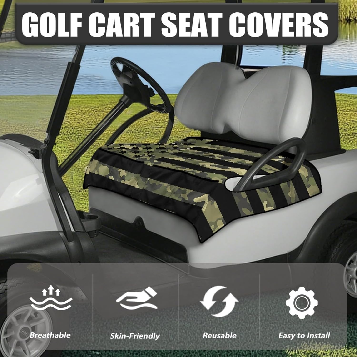 Golf Cart Seat Covers Universal Golf Cart Seat Cover Blanket Cushion Cover Sports Golf Cart Accessories