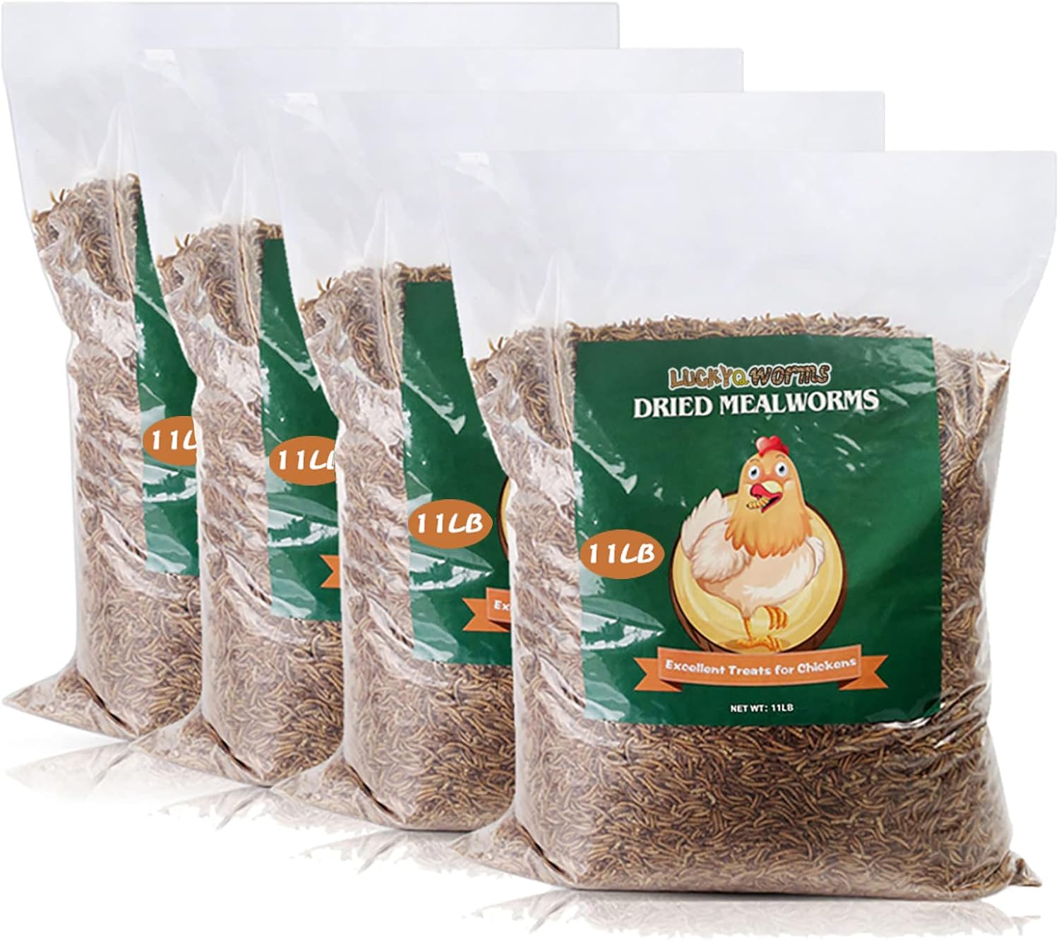LuckyQworms Bulk Dried Mealworms, HighProtein Dried
