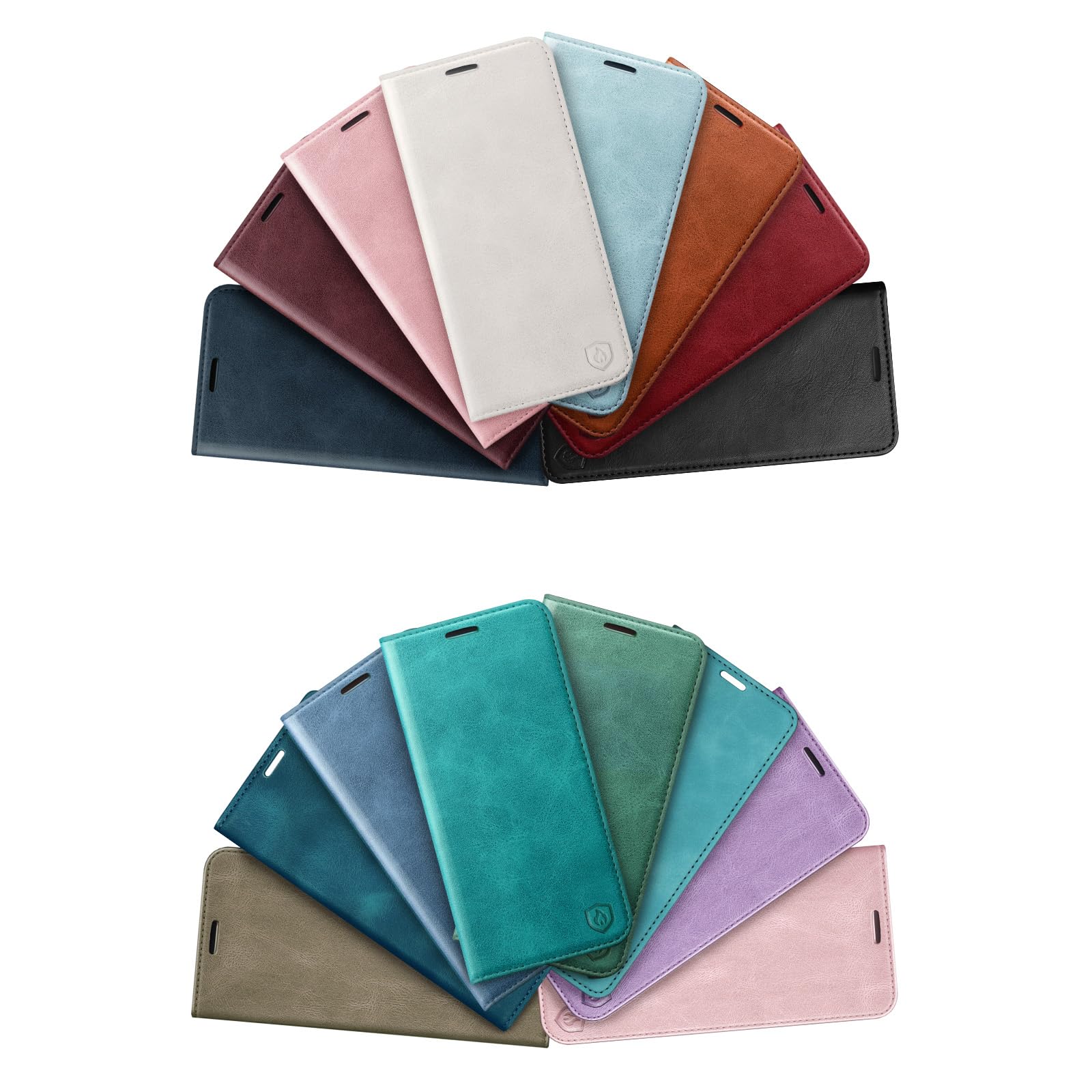 HUOUH Funda para Samsung Galaxy S24 Ultra titular de tarjeta de crédito,Cubierta a prueba de golpes teléfono Funda,Estuche de Billetera cuero de PU con Bloqueo RFID para SamsungS24Ultra Azul Brillante