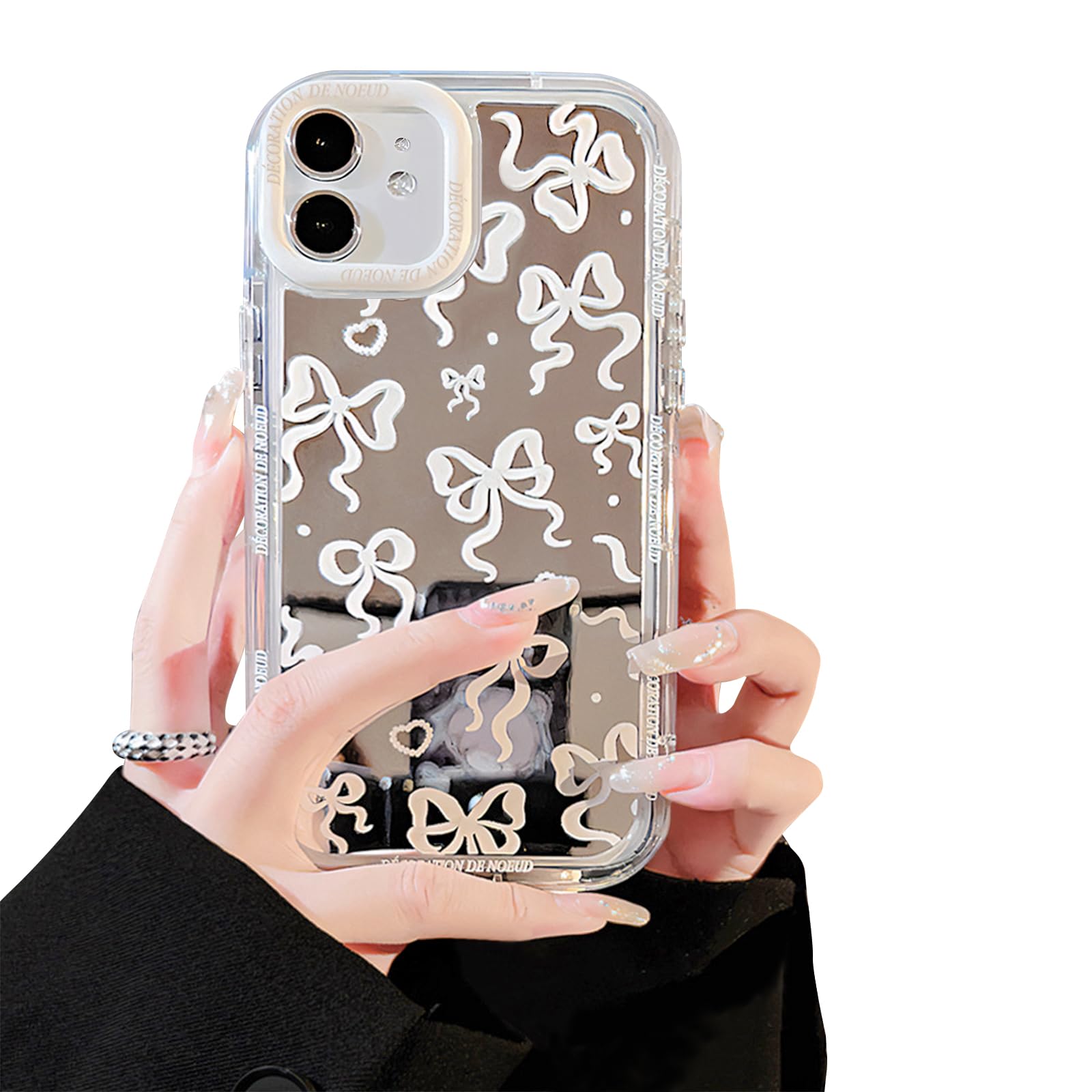 Ownest Kompatibel mit iPhone 11 Hlle Cute Glitter Bow Mirror Spiegel  Aesthetic Ses Design Handyhlle Frauen Mdchen Teen Girls Schutzhlle  Phone Case - Silber: Amazon.de: Elektronik & Foto