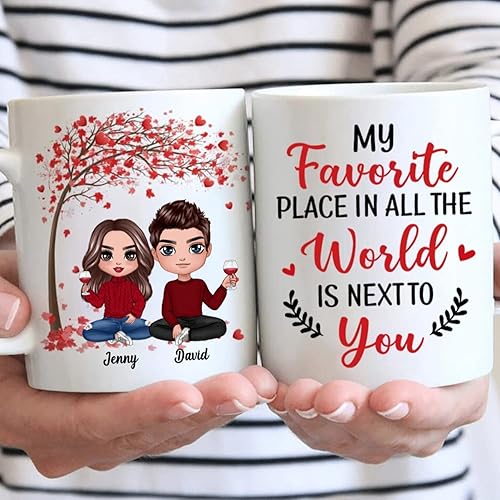Taza de café personalizada con texto en inglés Every Love Story Is Beautiful But Ours Is My Favorite Coffee, regalo personalizado para el día de San