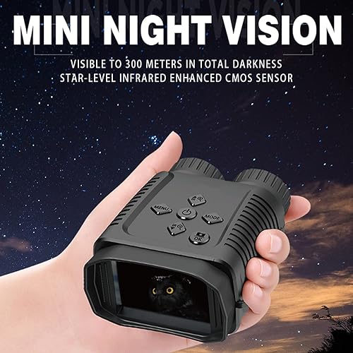 Miniatura 2 de WUJIBAGUA Mini prismáticos digitales de visión nocturna dispositivo infrarrojo telescopio de caza 4X zoom día noche doble uso gafas de visión