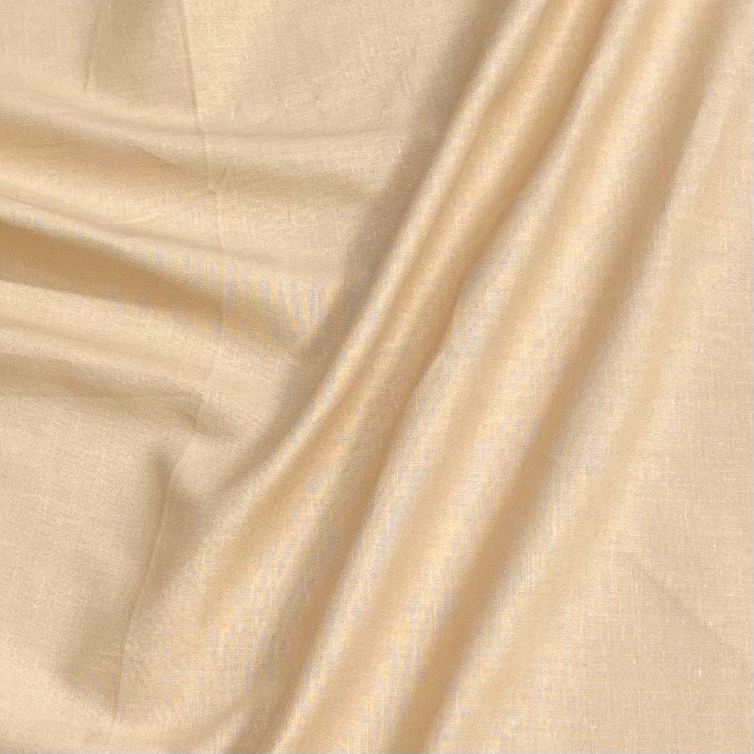 100% Cotton Linen Look Fabric by the Metre, 150cm Wide (59"), Plain Woven Material for Dressmaking, Curtains, Cushion Covers, Crafts & Home Décor, 21 Colours Available, Beige