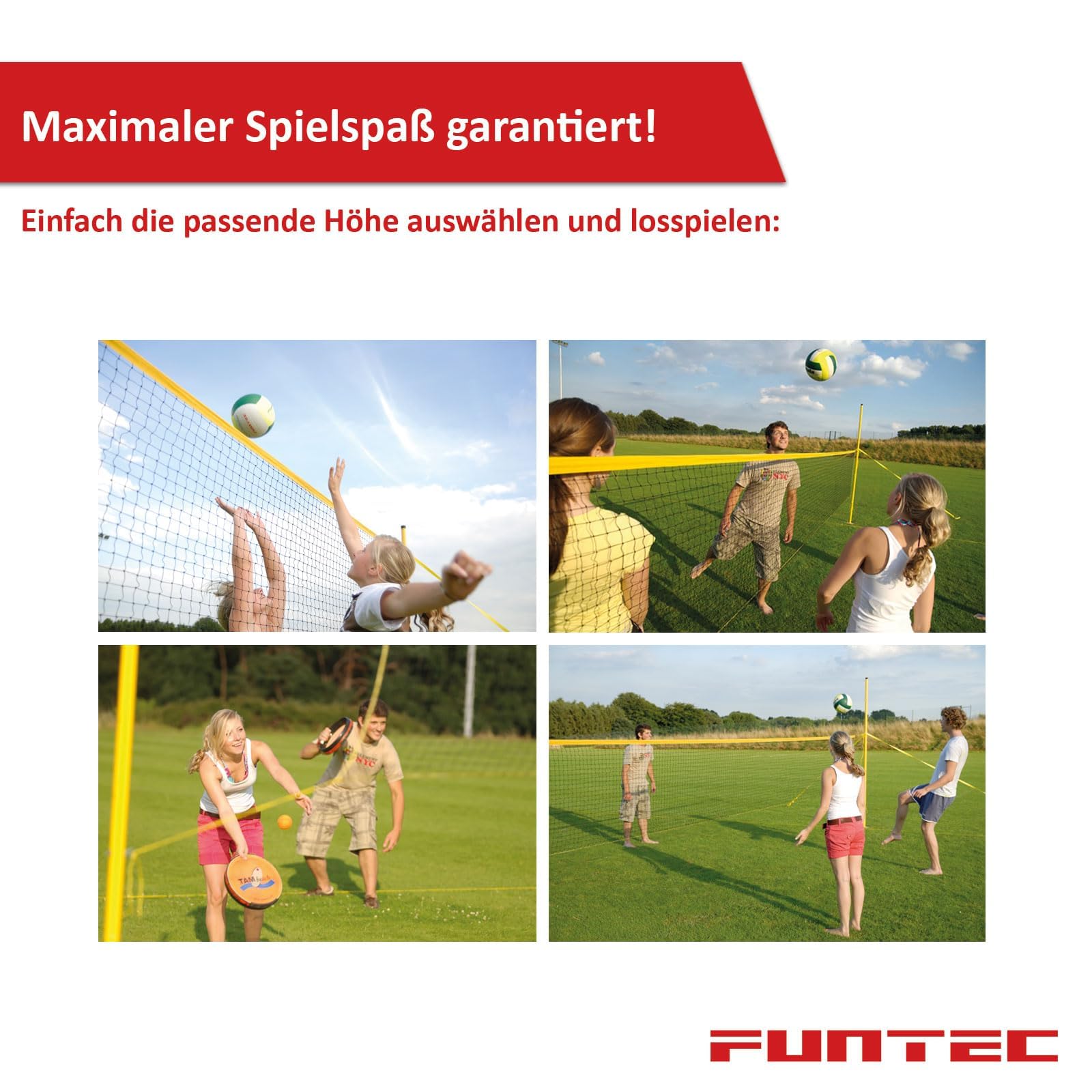 Funtec Fun Sports Set - Beachvolleyball- und Multisport-Set