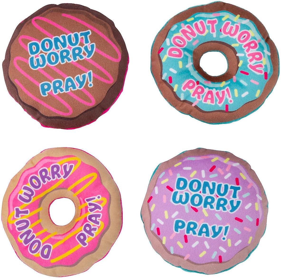 Fun Express Donut Worry Pray Stuffed Donuts Bulk 50 Pc