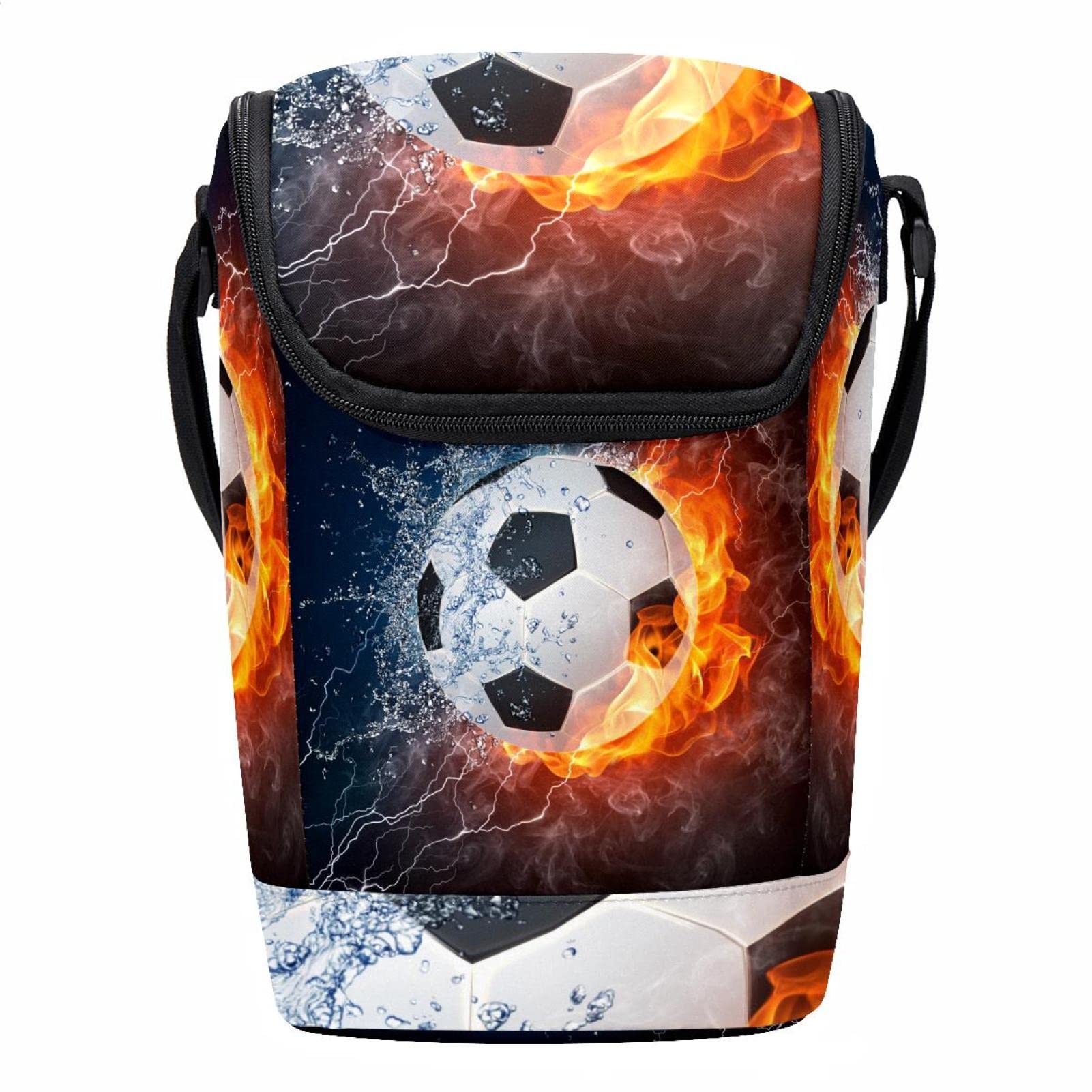 Bolsa de almuerzo de fútbol americano con aislamiento térmico para oficina y colegio