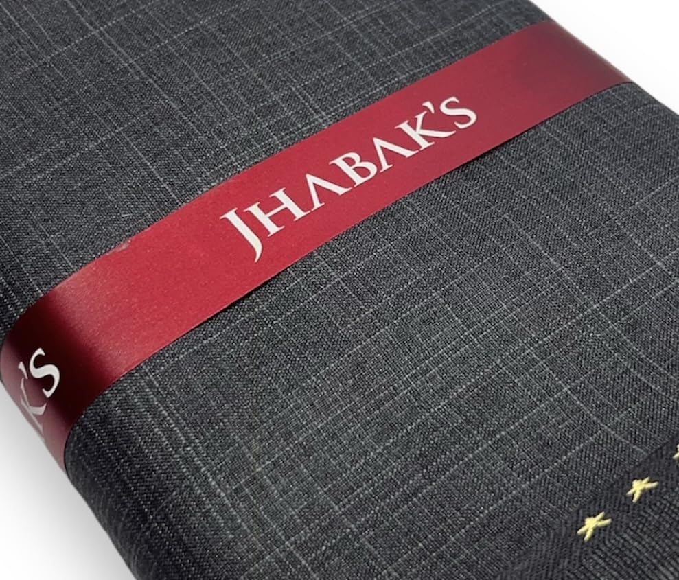 Image of JHABAK'S Unstitched Viscose Rayon Self Design Trouser Fabric - 1.30 Meter