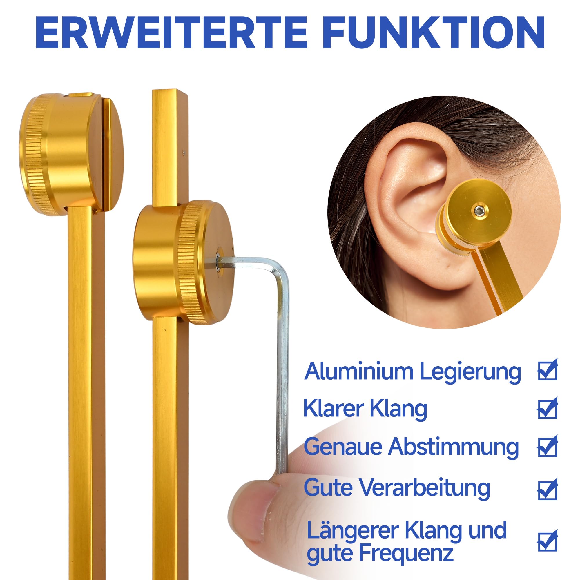 jxgzyy Stimmgabel Set Koffer 8 Stück Aluminiumlegierung Stimmgabel Heilung Stimmgabeln Chakren Stimmgabel Neurologie für Yoga, Meditation, Chakra Balance, Entspannung, Heilung