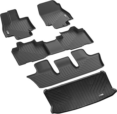 Miniatura 2 de Alfombrillas y forro de carga para Toyota Grand Highlander 2024 (sin modelos XLE)Lexus TX 2024, 1, 2 y 3 fila con alfombrilla para maletero,