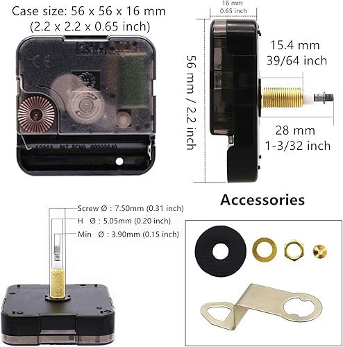 Miniatura 2 de TIKROUND Youngtown 12888 - Mecanismo de movimiento de eje largo con 4 juegos de manos Longitud total del eje 1-332 pulgadas.