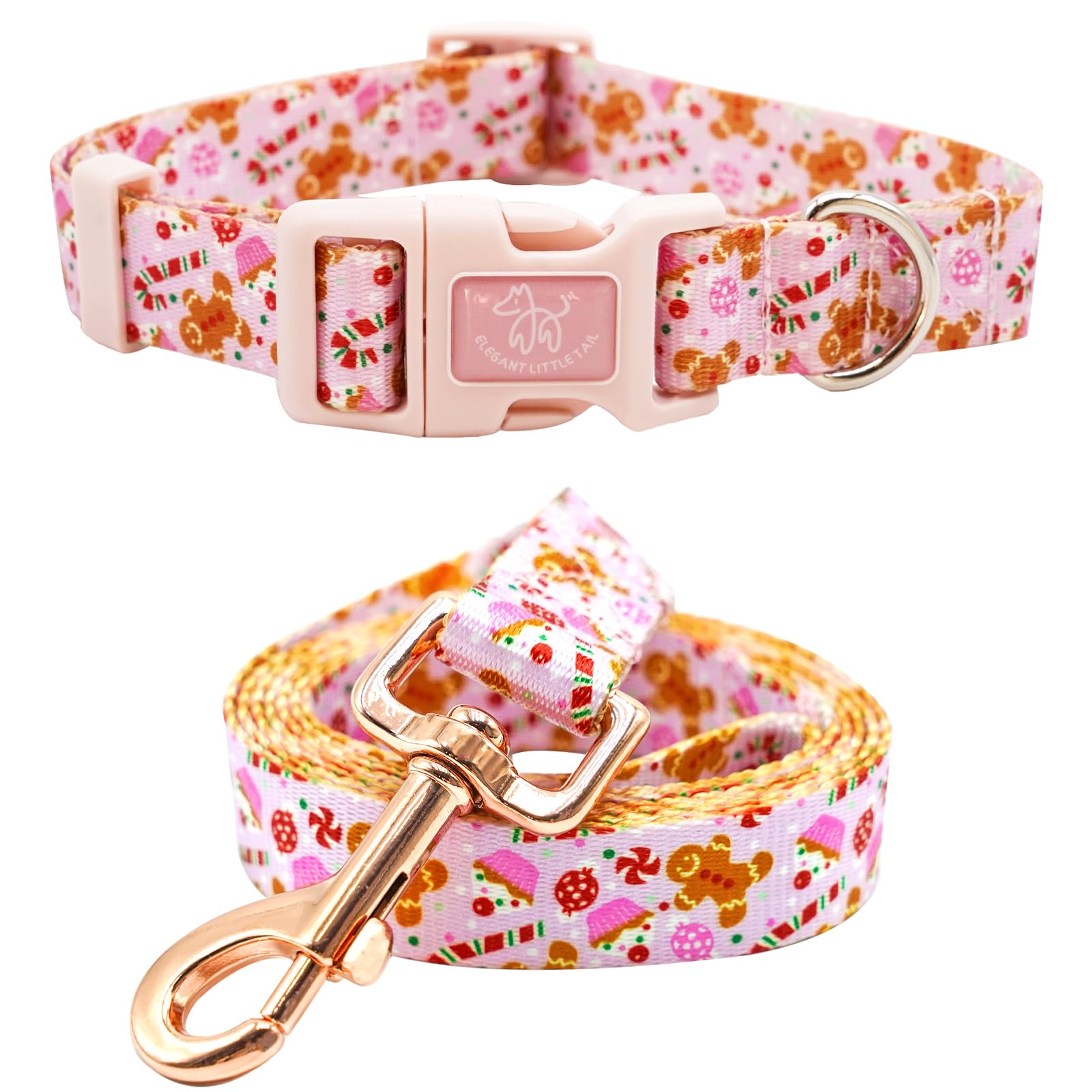 Collier pour chien avec laisse réglable rose souple taille S M L