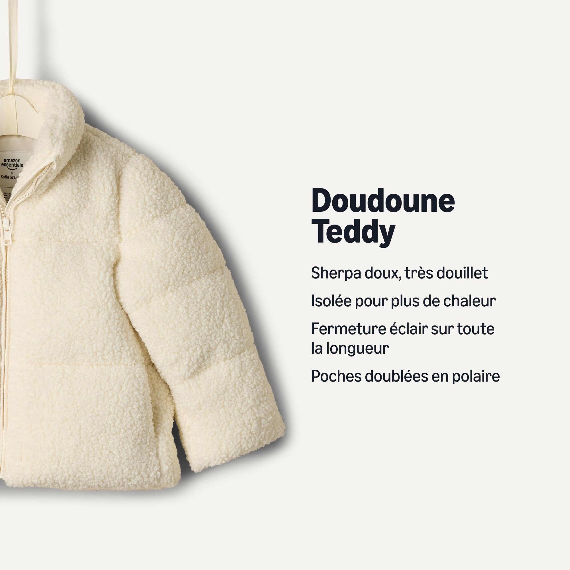 Amazon Essentials Unisexe - Bébé Doudoune Teddy