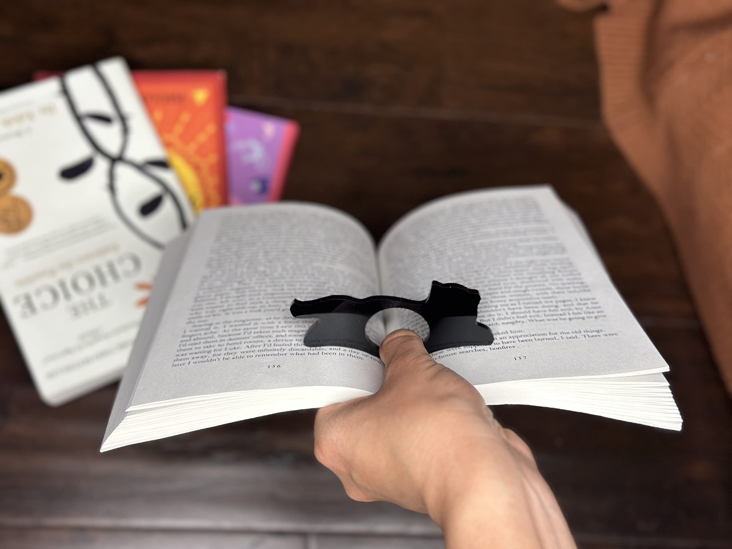 Book Page Holder 2 Soportes Para Libros De Madera, Accesorios Para El Pulgar, Marcapáginas, Libro, Soporte De Página, Accesorios Para Libro, Libros De Madera Natural, Regalos Para Los Amantes De Las Lecturas
