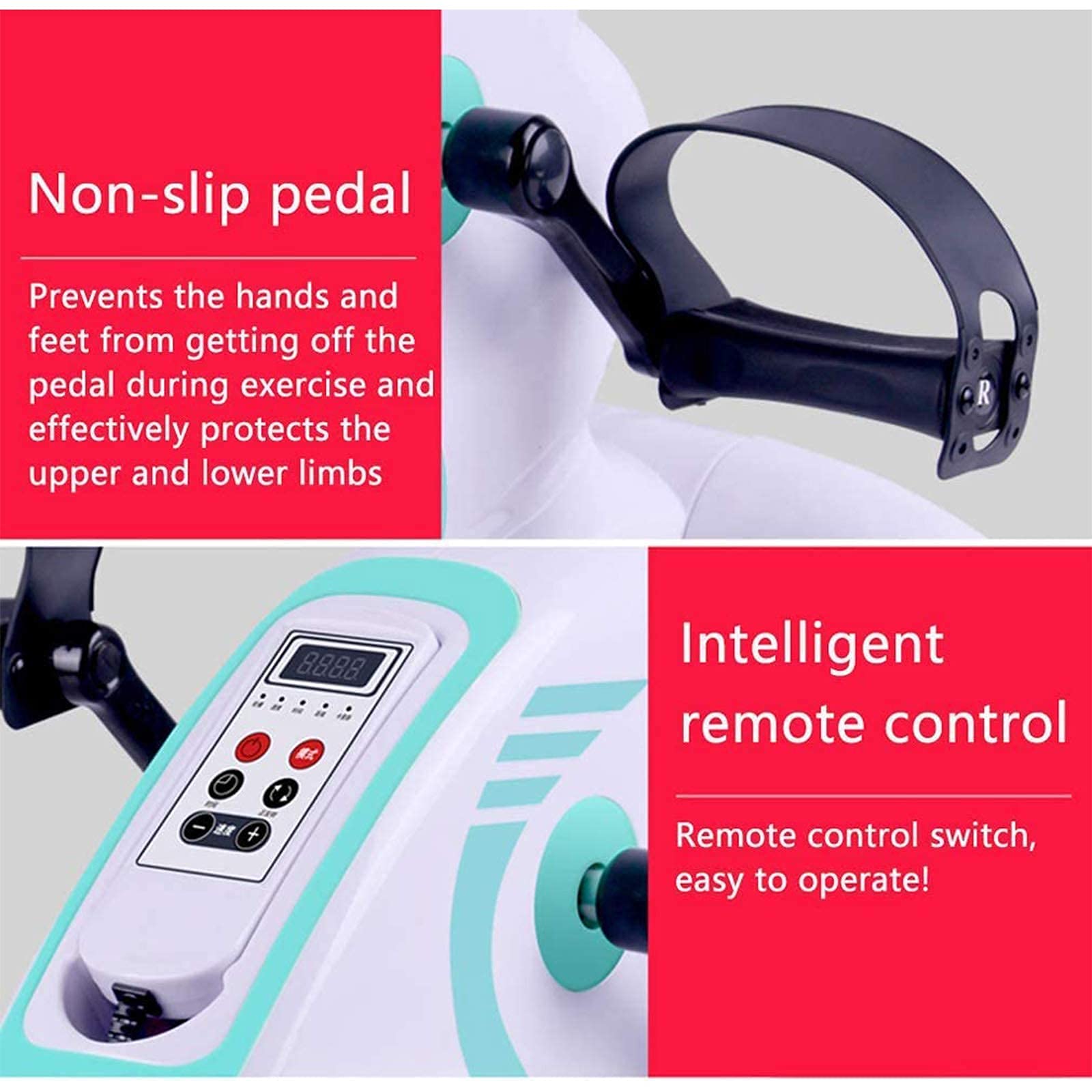 Przenośny Rower Rehabilitacyjny Z Pedałami, Przenośny Mini Elektryczny Rower Rehabilitacyjny, Zdalnie Sterowany Elektryczny Rower Treningowy Nóg Dla Osób Starszych, Sprzęt Do Treningu Rehabilitacyjne