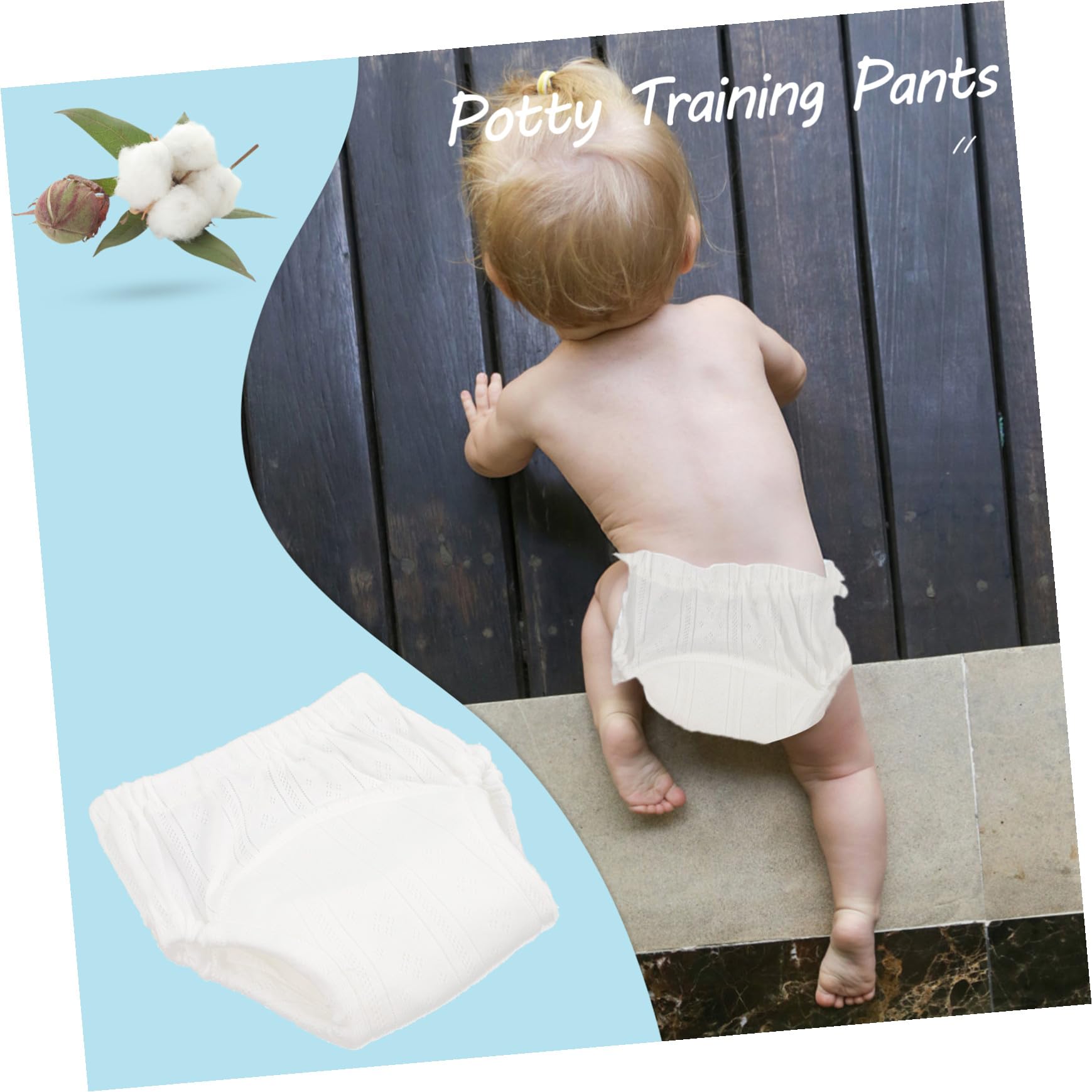 Lot de 5 Culottes d'Apprentissage pour Bébé en Coton Absorbant, sous-Vêtements Lavables pour Garçons et Filles, Conçus pour L'Entraînement la Propreté en Intérieur