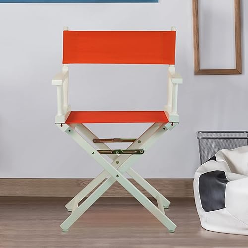 Miniatura 281 de Silla de Director de 18" Marco Blanco Lona Rosa