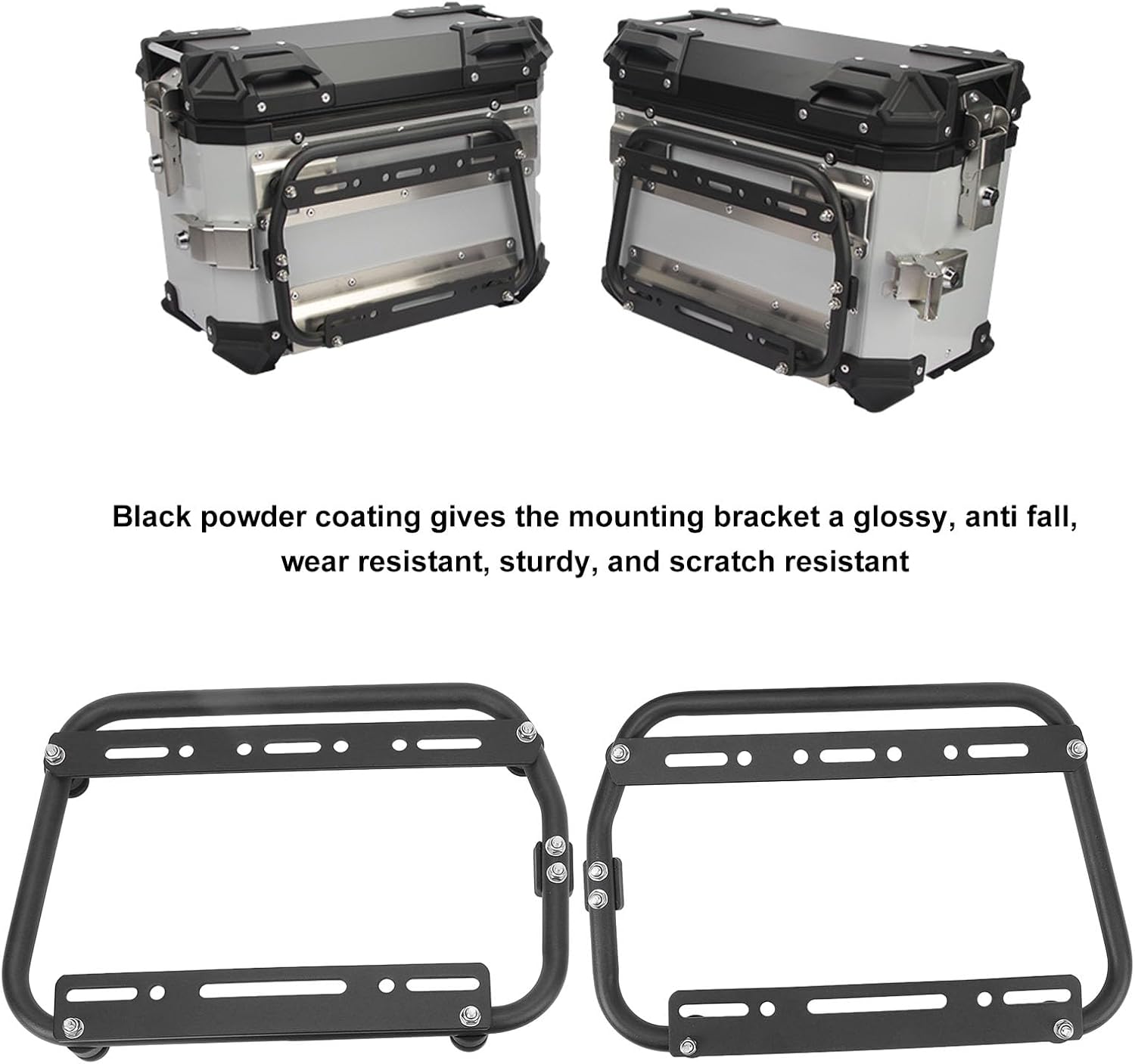 Aluminium Alloy Side Support Racks, High Load Capacity Saddlebag Bar Rack, Easy Installation, Universal Compatibility, Multi Functional Luggage Rack for Extra Storage S