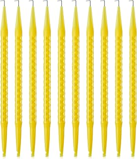 10 Pcs Probe Pick Spudger Tools Bulk Nylon with L-Shaped Wire Hook 7" Length for Telecom Data Communication and Alarm Installers(Yellow)