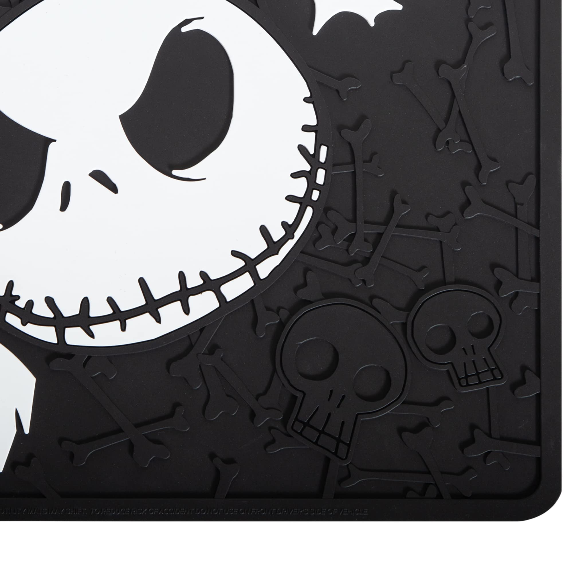 Plasticolor 001268R01 Disney Nightmare Before Christmas Bones Design with White Bats Utility Floor Mat for Car Truck SUV — view 3