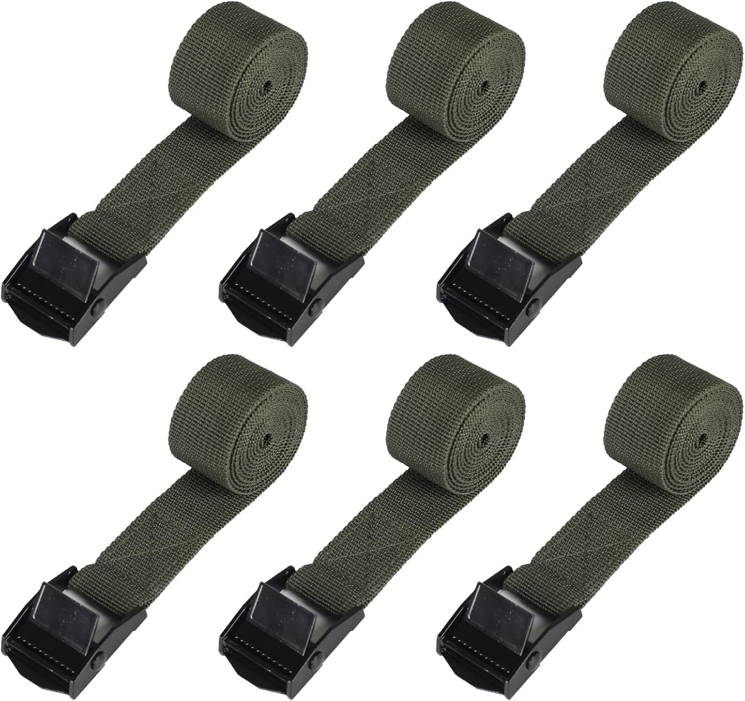 HUSZZM 6er-Set Spanngurte Mit Klemmschloss - 1m X 2,5cm - Super Robust Für Fahrradträger, Motorrad & Auto