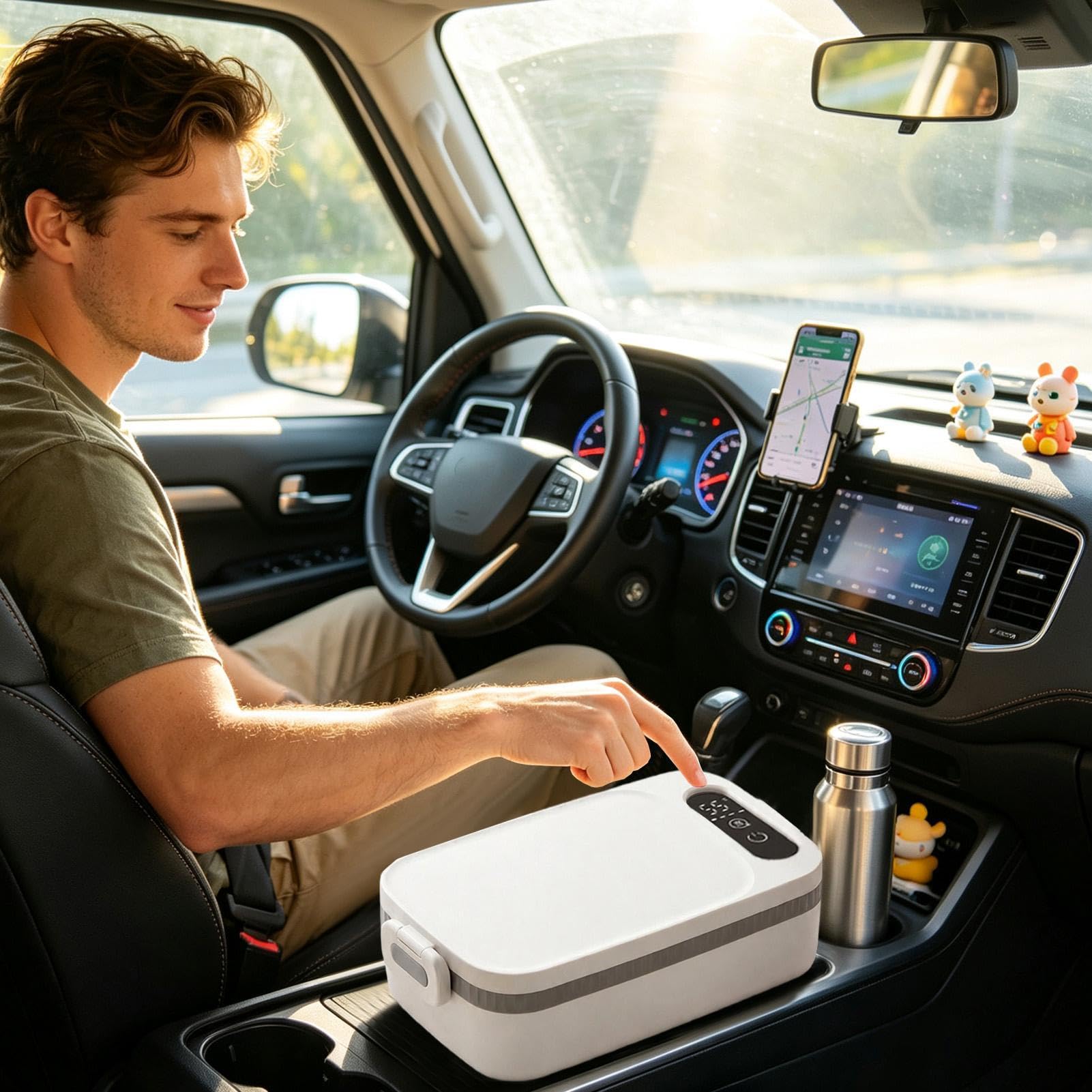 Genérico Eléctrica Portátil Contenedor De Comida Recargable De 12000 mAh