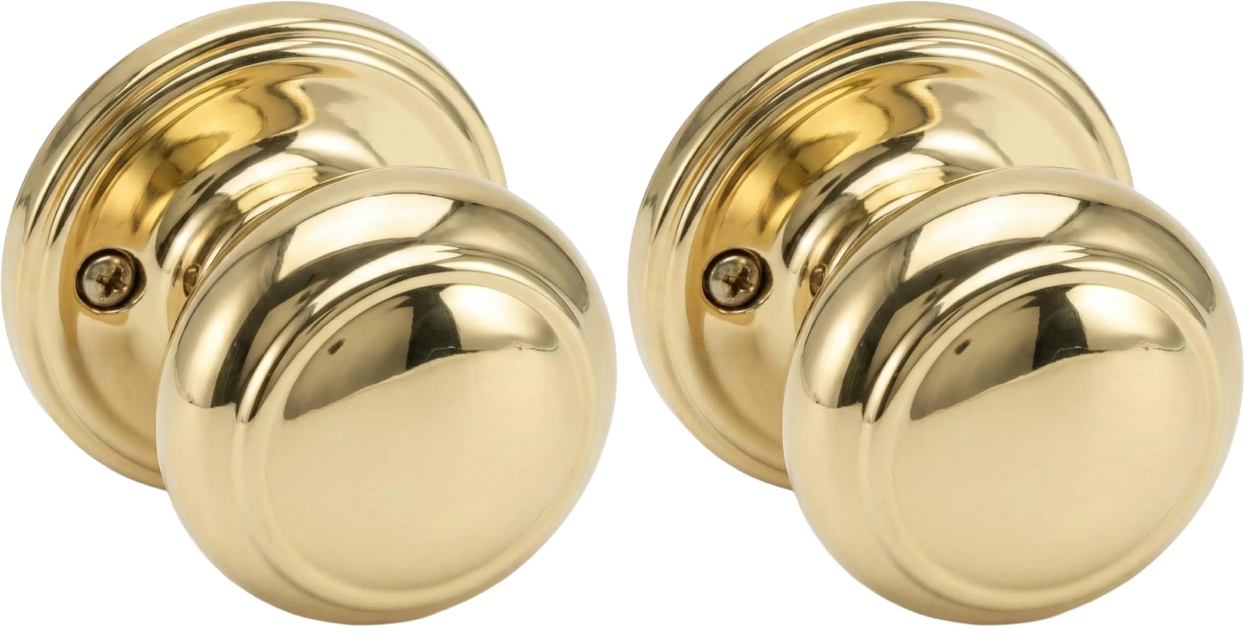 Polished Brass Colonial Door Knob - Dummy Function -8