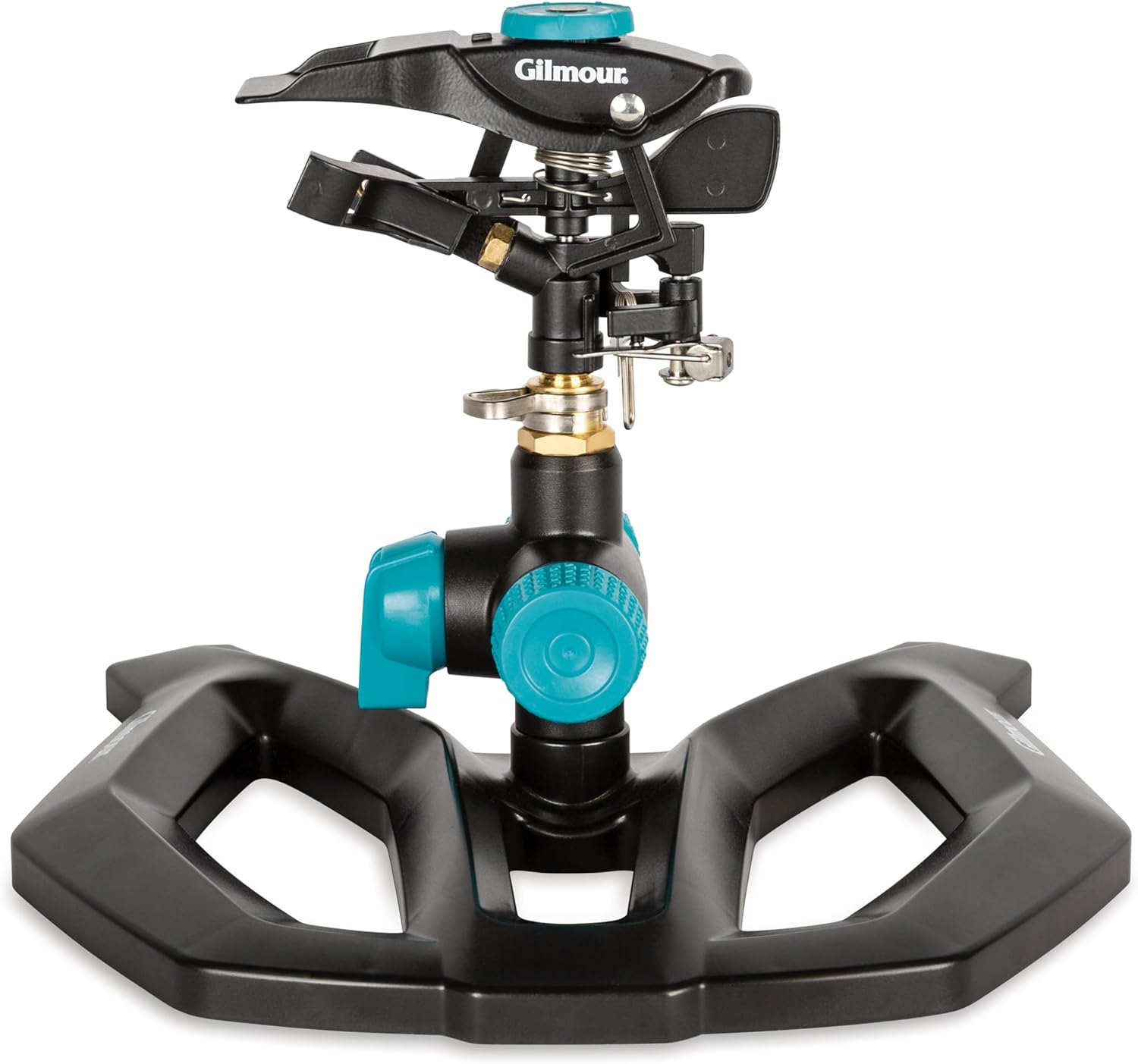 Gilmour Heavy Duty Circular Water Sprinkler, Rotating Sprinkler Head with Adjustable Spray Pattern, Lawn Sprinkler for Large Area Coverage