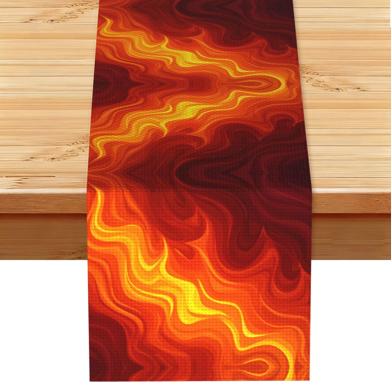 The division of flame Linen Feel Table Runner Wedding Party Home Decoration
