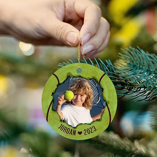 Vista 30 de Adorno de Navidad personalizado con imagen de jugador de béisbol para niños y niñas, adorno de béisbol con foto con nombre personalizado, regalos
