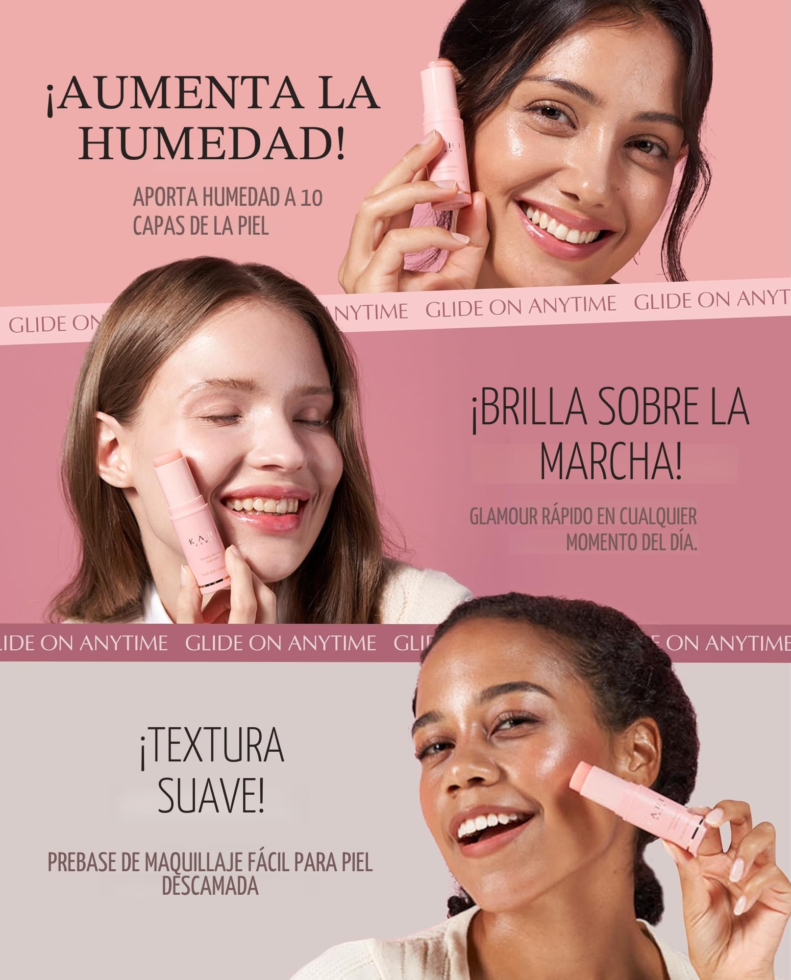 Kahi Wrinkle Bounce Moisturizing Multi Balm Stick (Bálsamo hidratante en barra Wrinkle Bounce) 9 g
