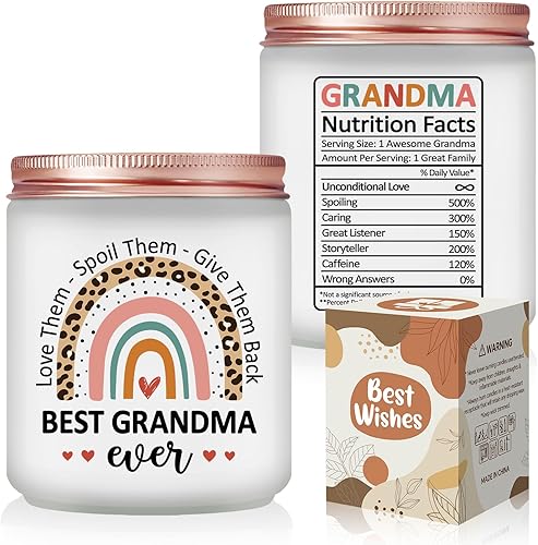 Regalos para abuela, Día de la Madre, cumpleaños, Navidad, Acción de Gracias, grandes velas para abuelas de nietos, nietas y nietos