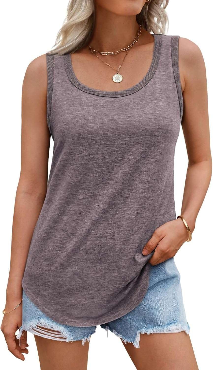 NAIOSS Damen Tshirt Kurzarm Elegant Oberteile Sommer Rundhal