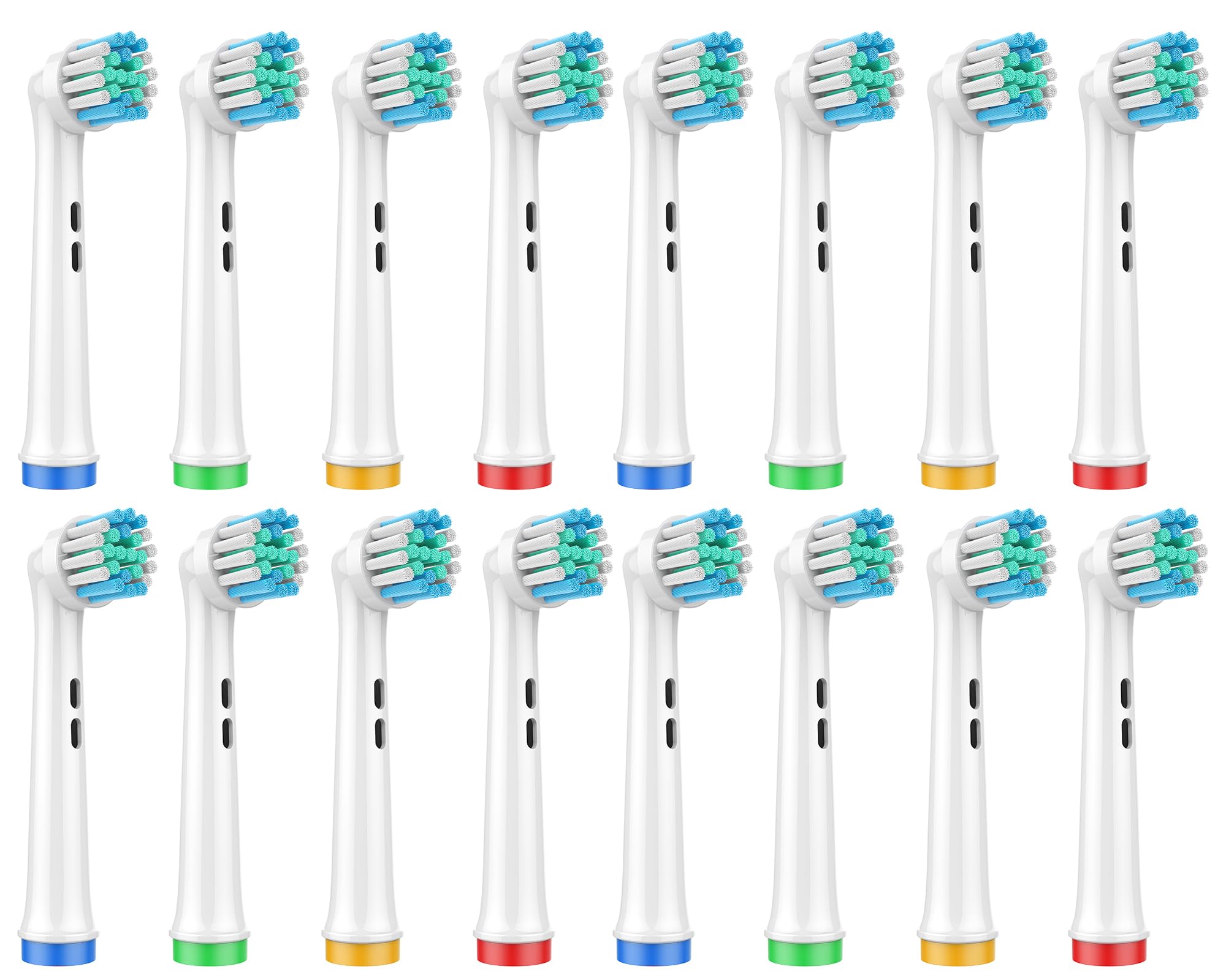 OddeKey Recambios Cepillos Compatible con Braun Oral B Vitality Pro, Pro 3, Cabezales para Cepillo Electrico Oral B, Repuestos Cuidados Suaves, Pack de 16 Cabezales, Blanco