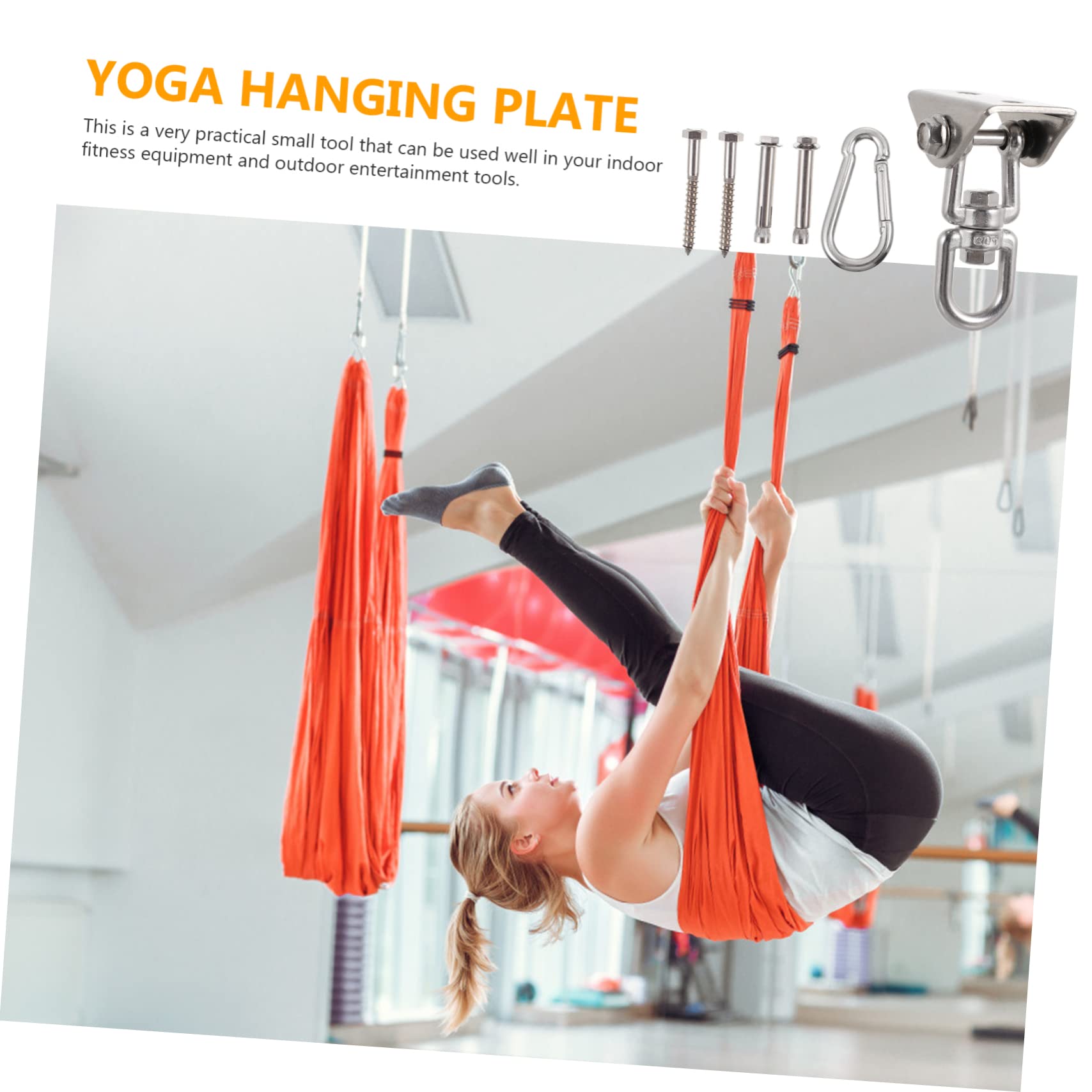 Kisangel 1 Set Durable Swing Hanging Hook Heavy Duty Suspension Hooks for Use for Swings Fitness Equipment and More