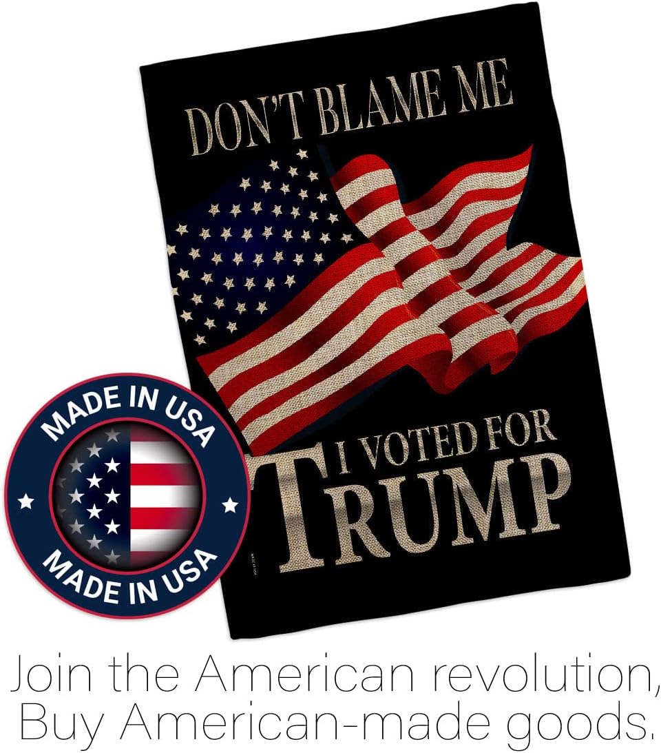 Trump Flag 2024 Burlap House Flag Set Patriotic Vote President Democrat Republican Tea Party United State American Election Banner Small Garden Yard Gift Double-Sided, Made in USA